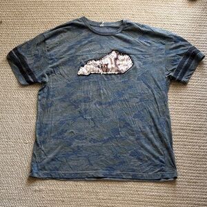 Blue Camouflage Sequin Kentucky Patch Tee